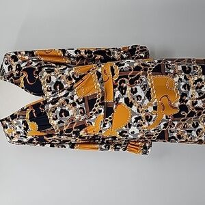 Ashley Stewart Cross Front‎ Asymmetric Hem Vibrant Yellow Gold Flow Dress